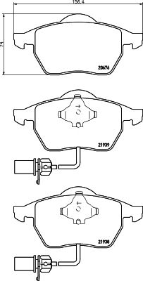 HELLA PAGID 8db355008411 -  Комплект тормозных колодок, дисковый тормоз